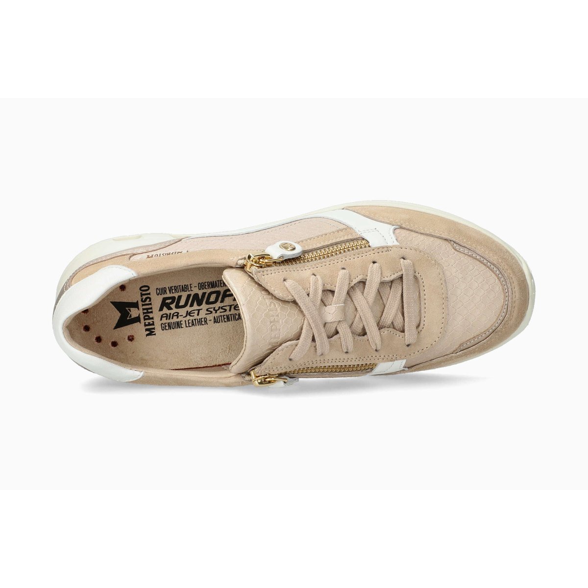 Baskets en cuir LILAS beige 5147, MEPHISTO