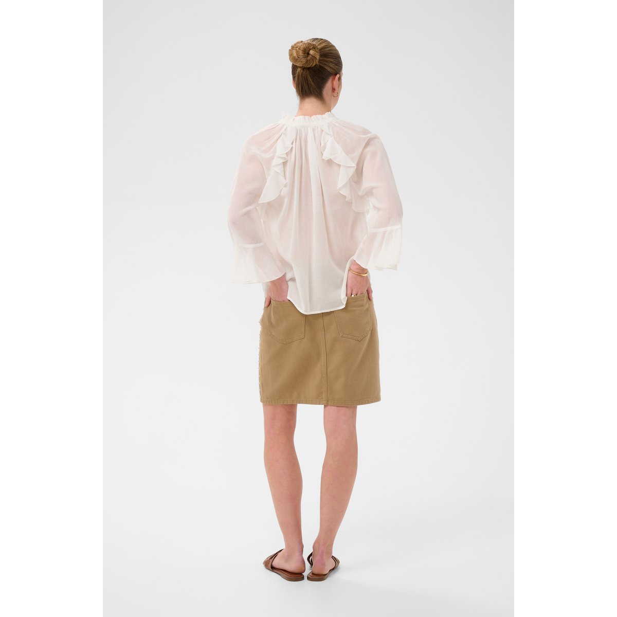 Blouse à manches longues blanc chalk, KAFFE