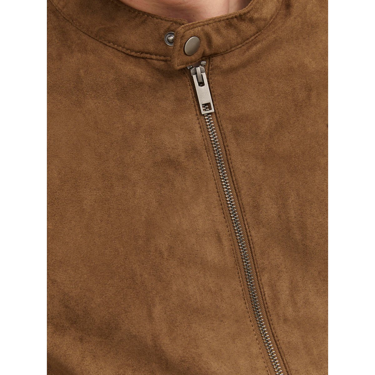 Veste De Motard En Simili-Cuir Plus Size Veste de motard en simili-cuir cognac, JACK & JONES
