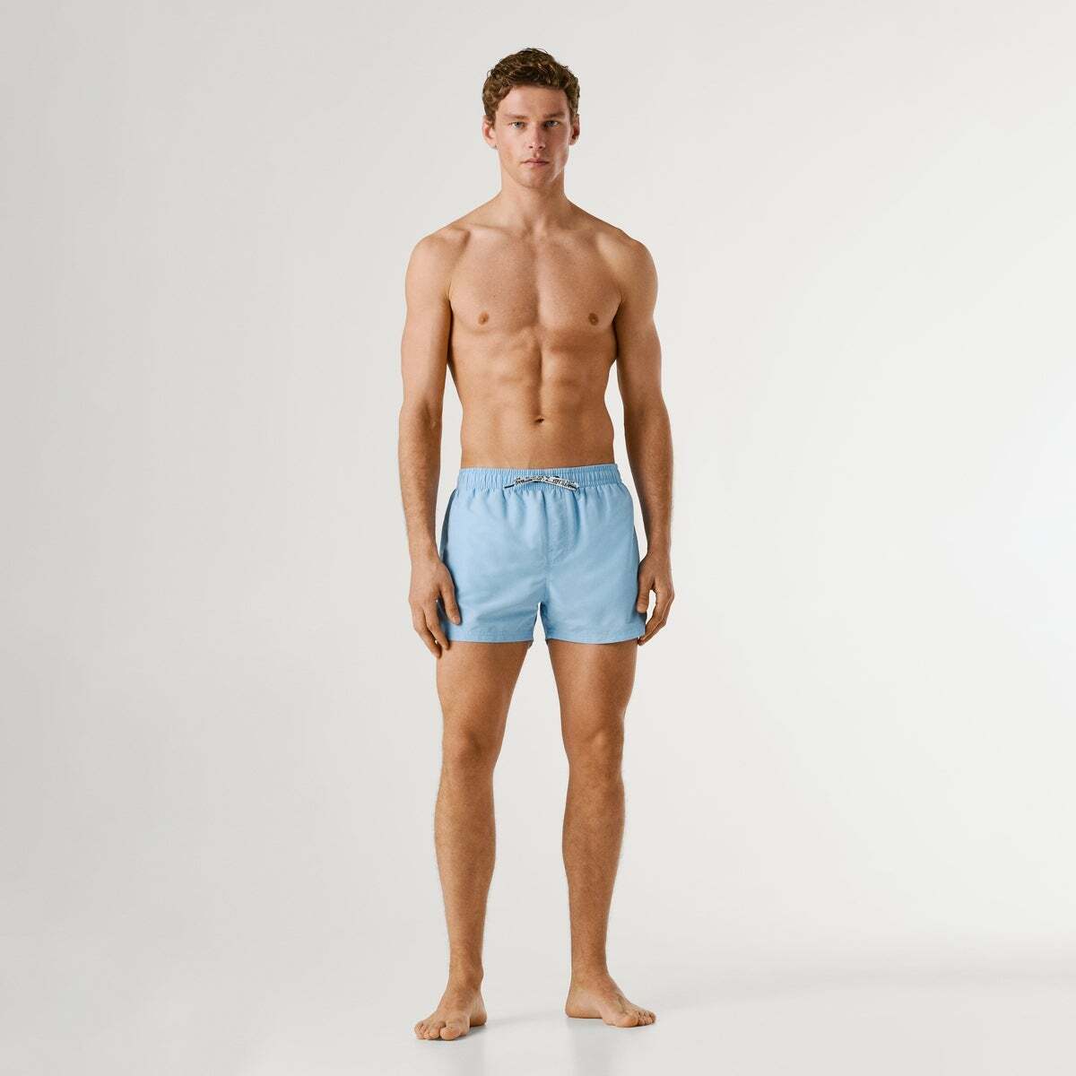 Short De Bain Logo Circulaire bleu oxford, PEPE JEANS