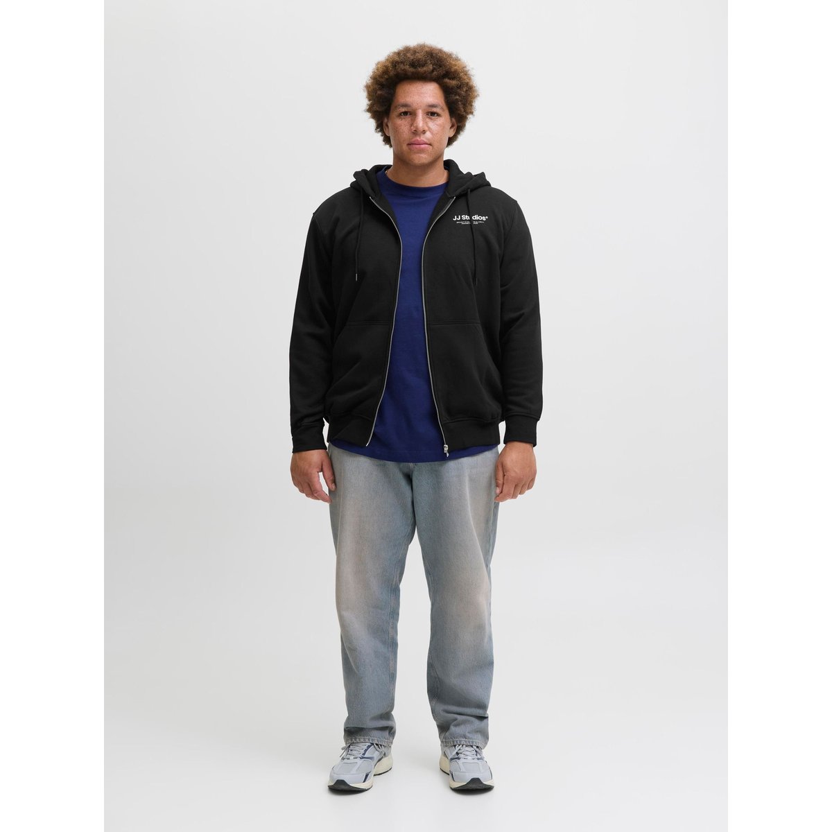 Sweat À Capuche Zippé black 1, JACK & JONES