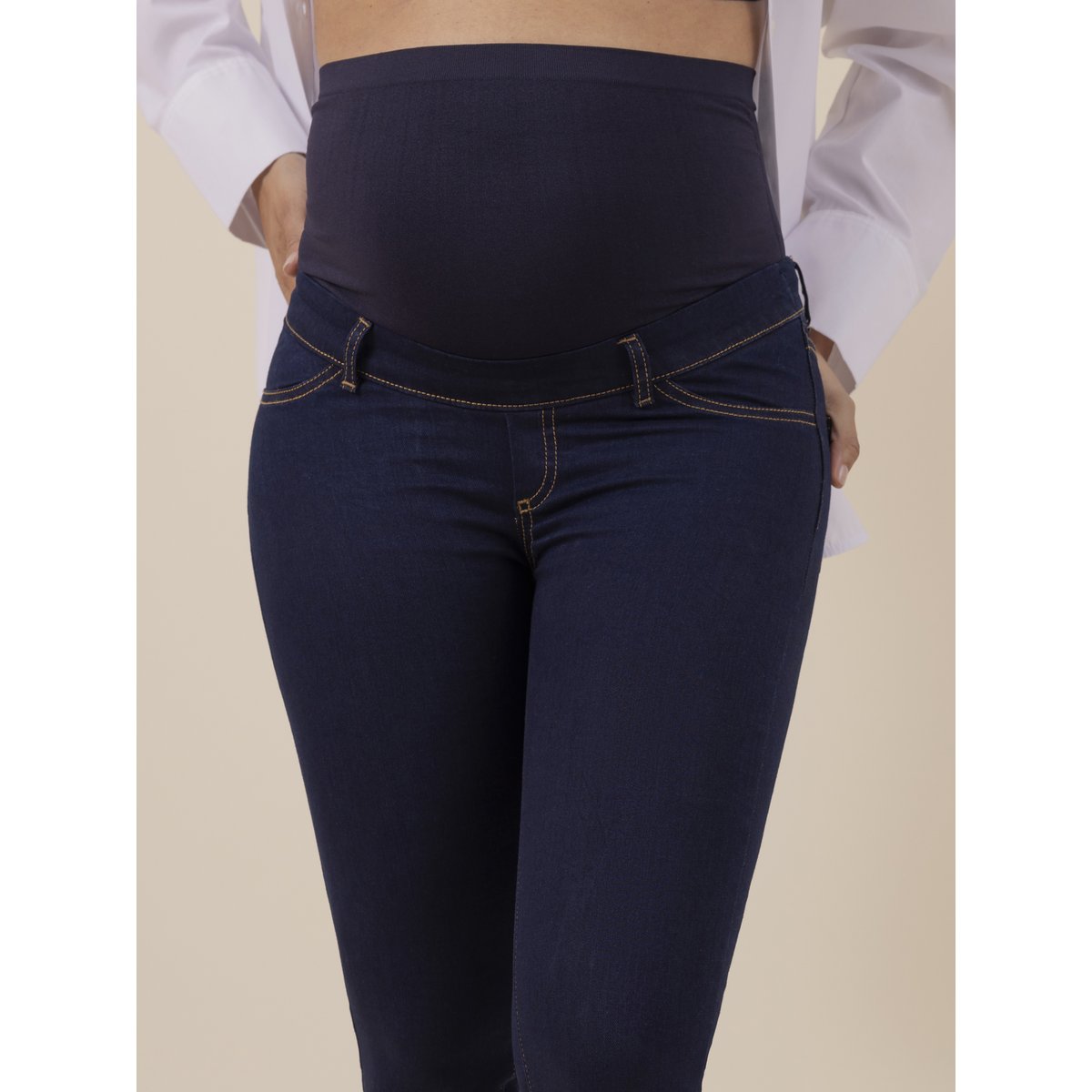 Jean grossesse slim bandeau sans coutures Clint bleu jean, ENVIE DE FRAISE