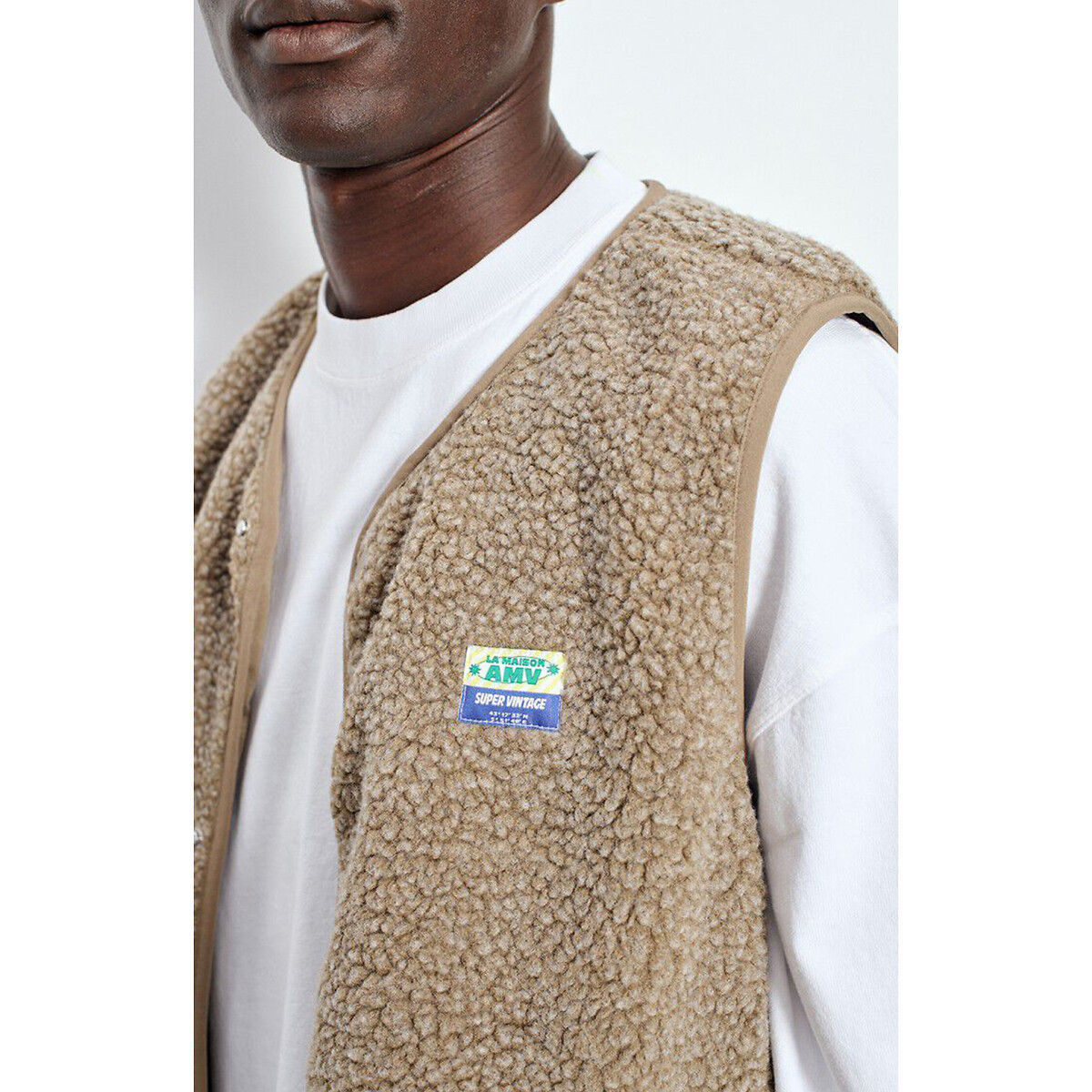 Veste courte droite sans manches HOKTOWN muscade, AMERICAN VINTAGE