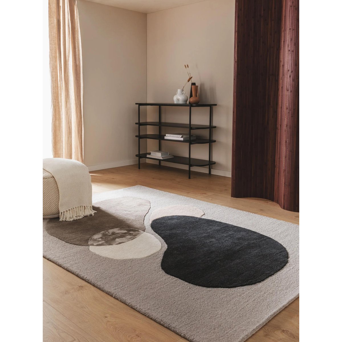 Tapis de laine tufté main KYOTO multicouleur/gris, BENUTA