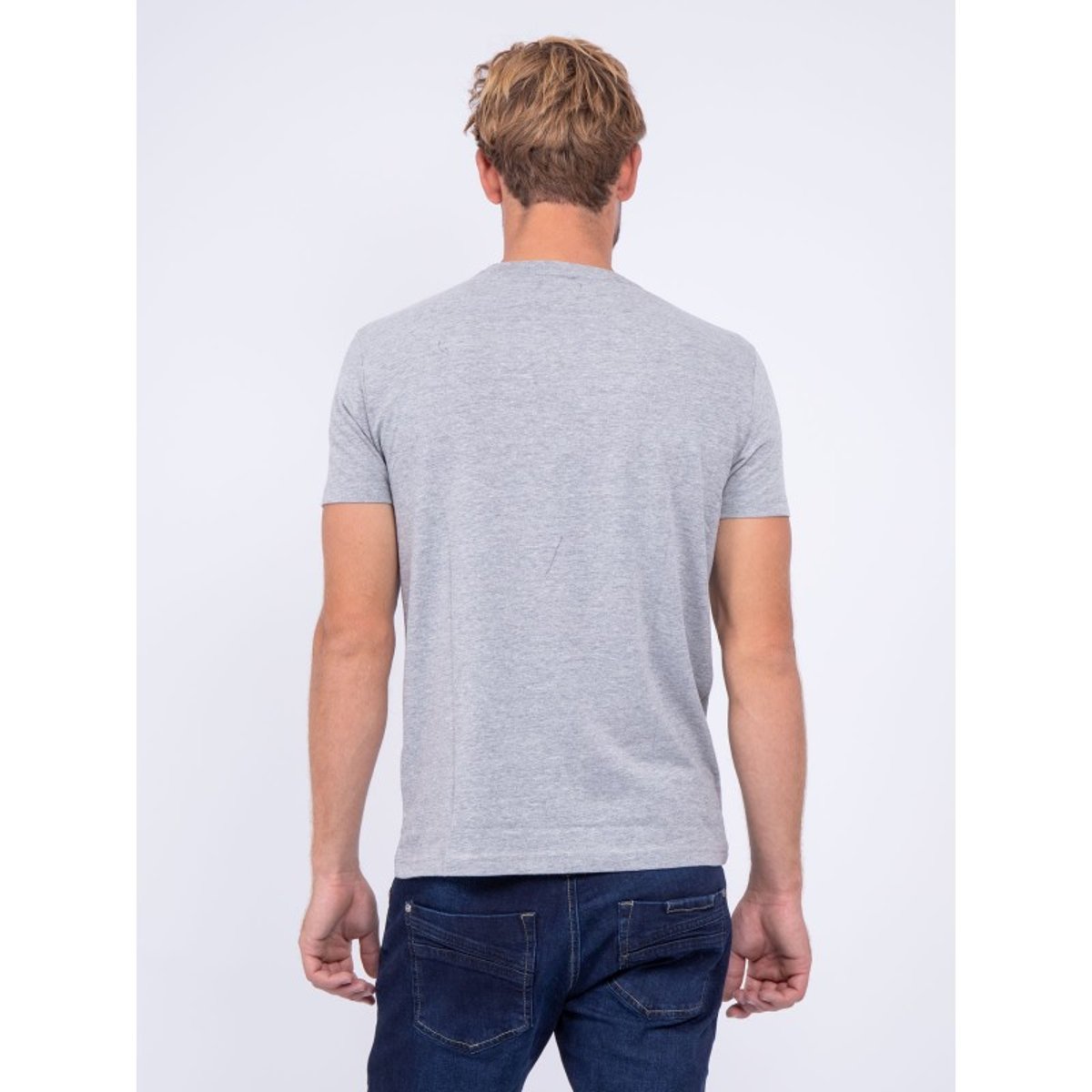 T-shirt Col Rond Pur Coton Joufax gris, RITCHIE