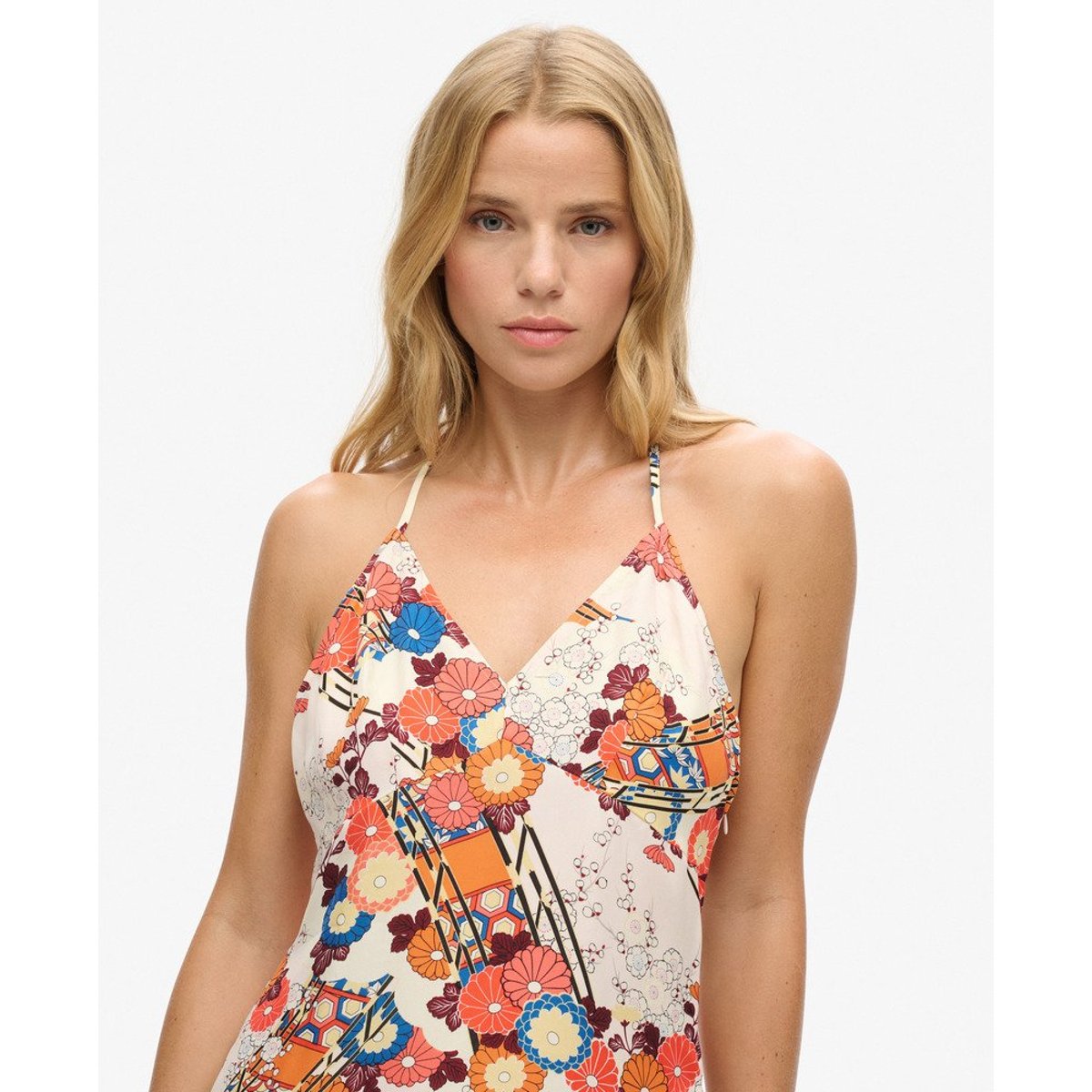 Robe nuisette courte imprimée kam à fleurs, SUPERDRY