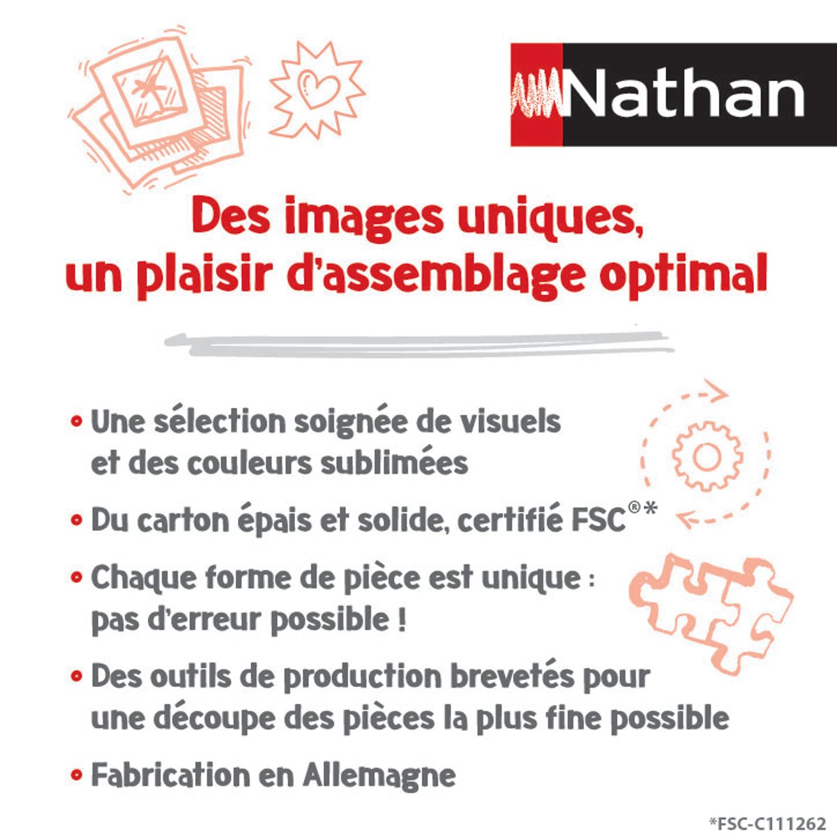 Puzzle n 500 p - les barques du lac de braies, italie couleur unique, NATHAN