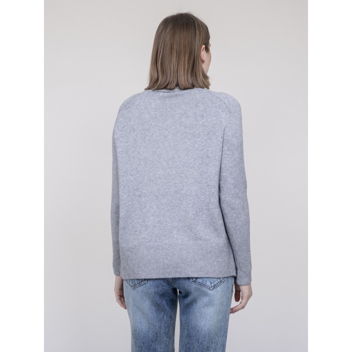 Pull Col Roulé à Sequins Kilision gris, DONA LISA