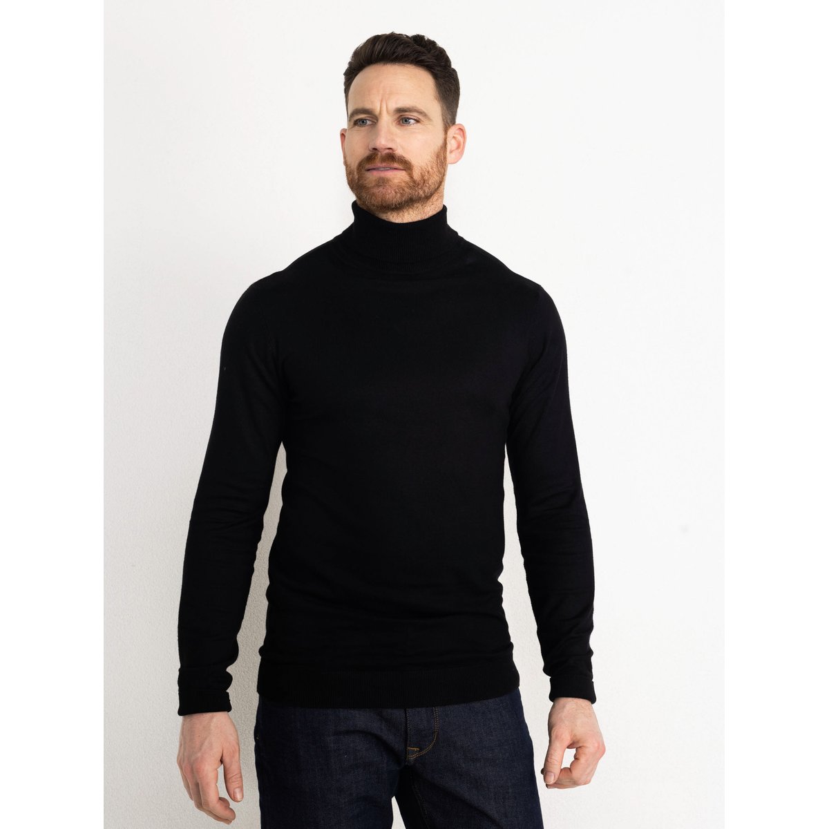 Pull col roulé essential noir black, PETROL INDUSTRIES