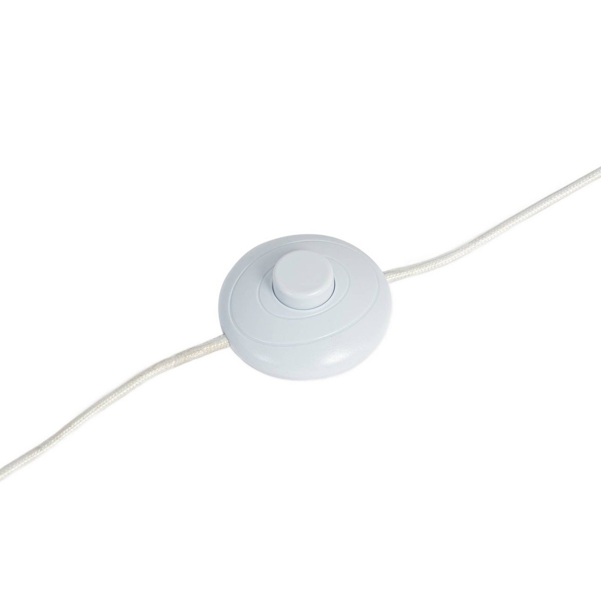 Lampadaire en métal moderne, Aralena blanc, LINDBY