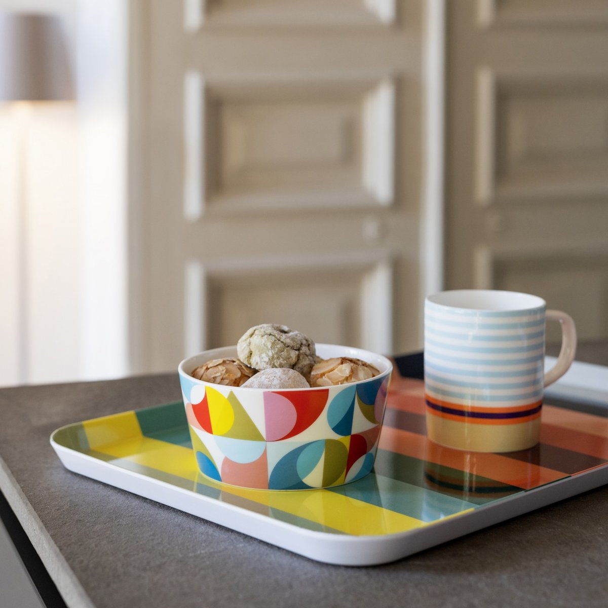 Bol porcelaine design  SOLENA multicolore, REMEMBER
