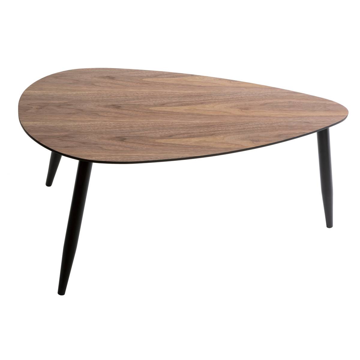 Lot de 2 tables basses gigones finition noyer MILEO marron, ATMOSPHERA