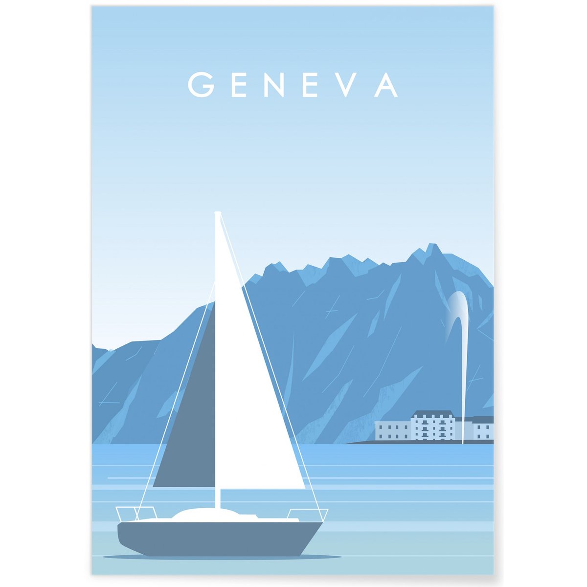 Affiche Genève blanc, L'AFFICHERIE