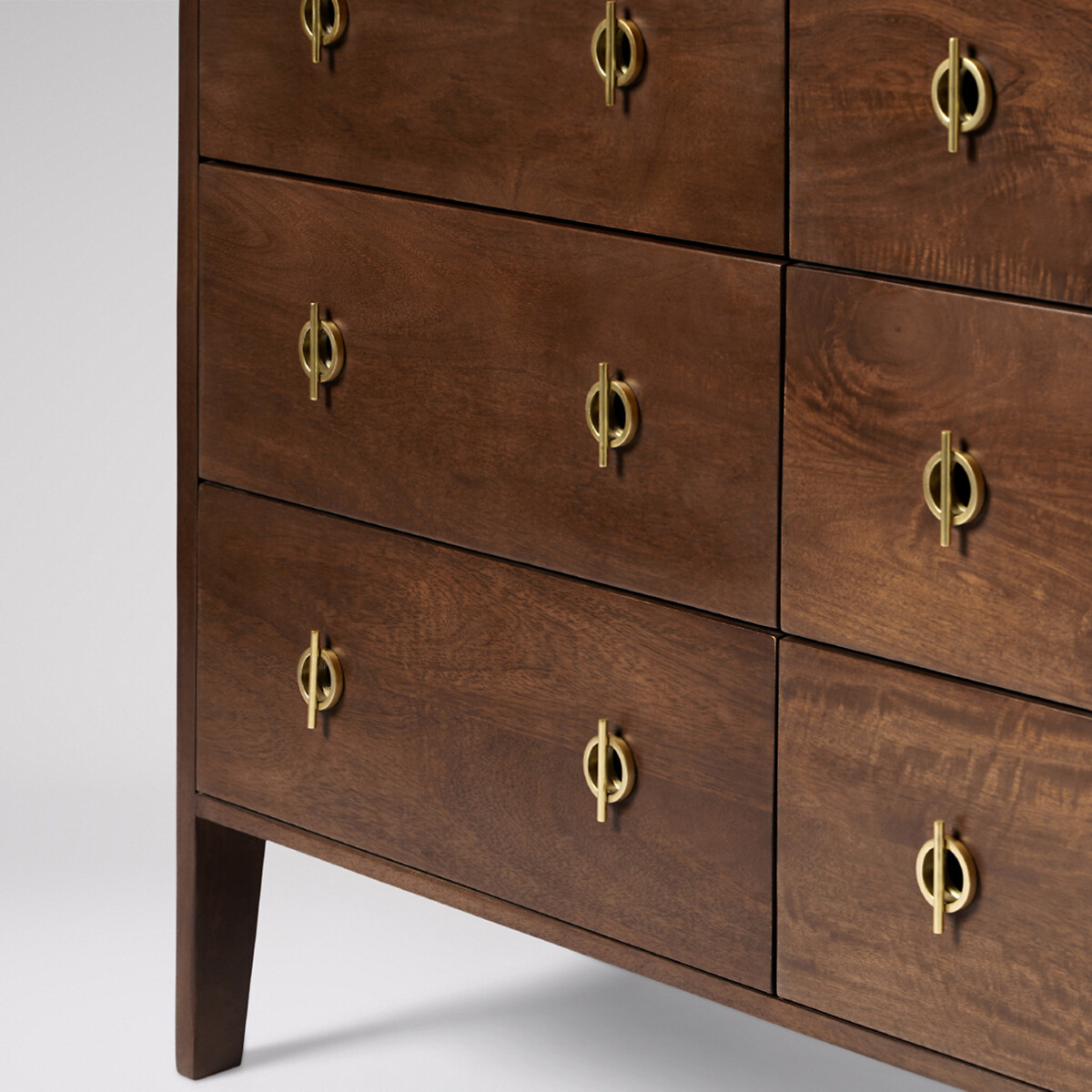 Morse Mango Wood 6 Drawer Chest Of Drawers dark brown, SWOON