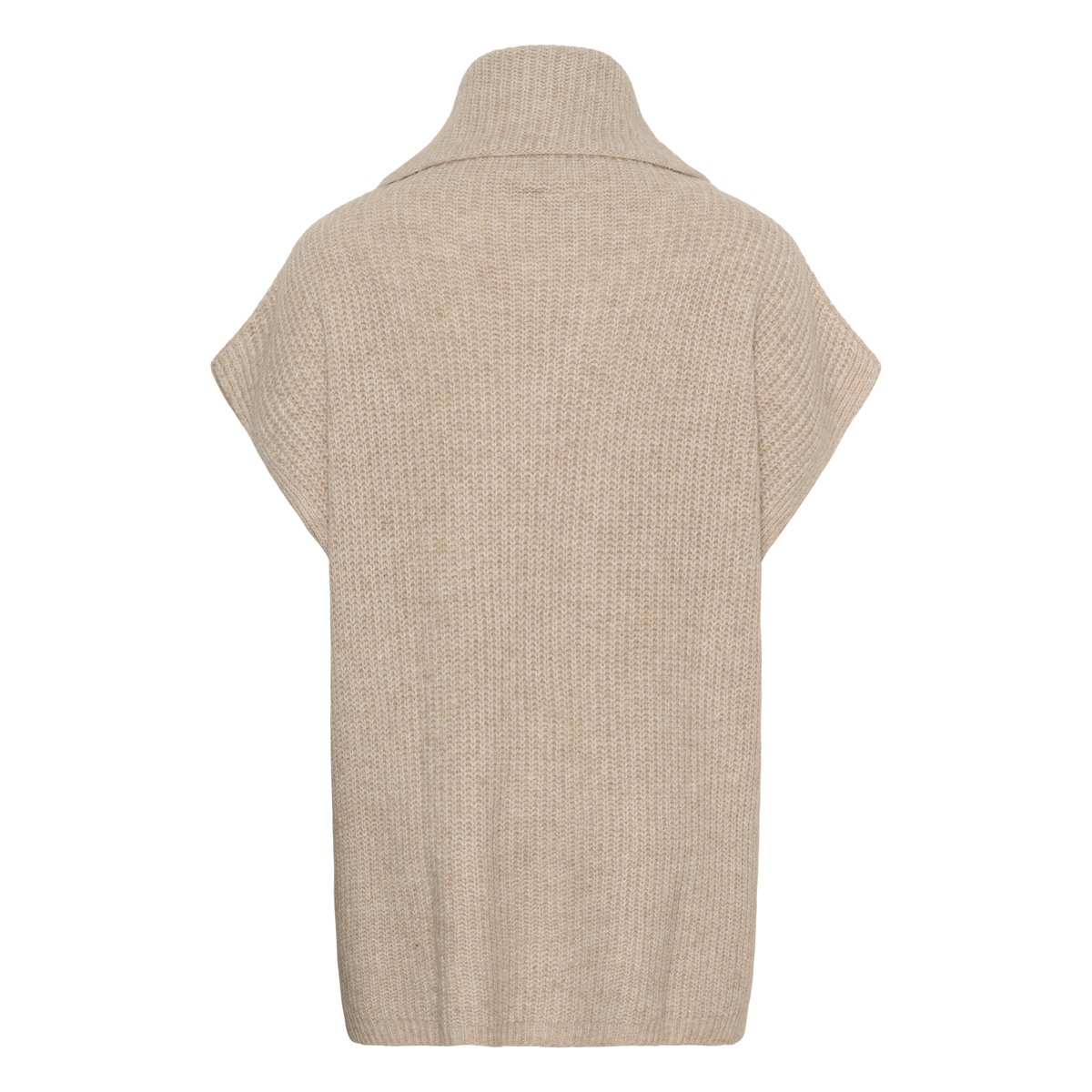 Poncho beige feather gray melange, KAFFE CURVE