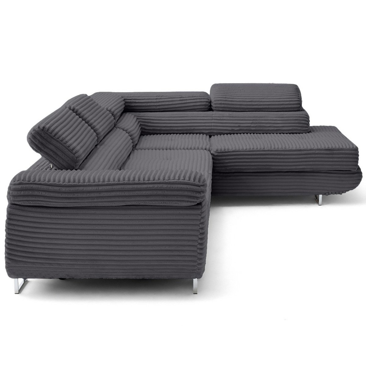 Canapé d'Angle Convertible 5 places - ZARIA gris, BEST MOBILIER