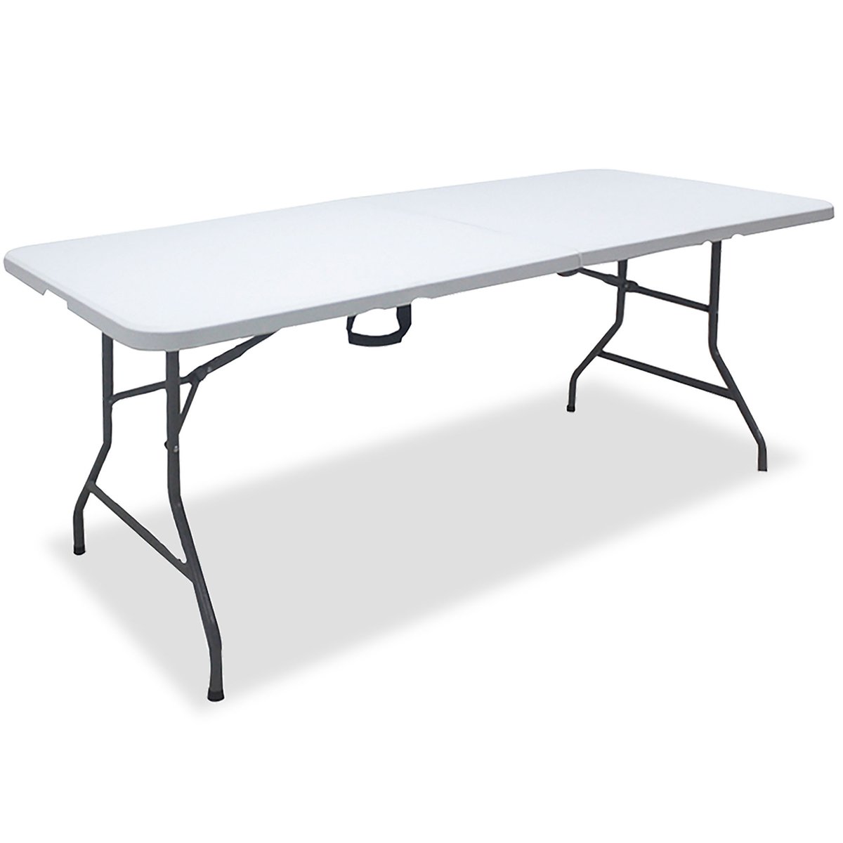 Table de réception pliable 180x69x74cm blanc, WADIGA