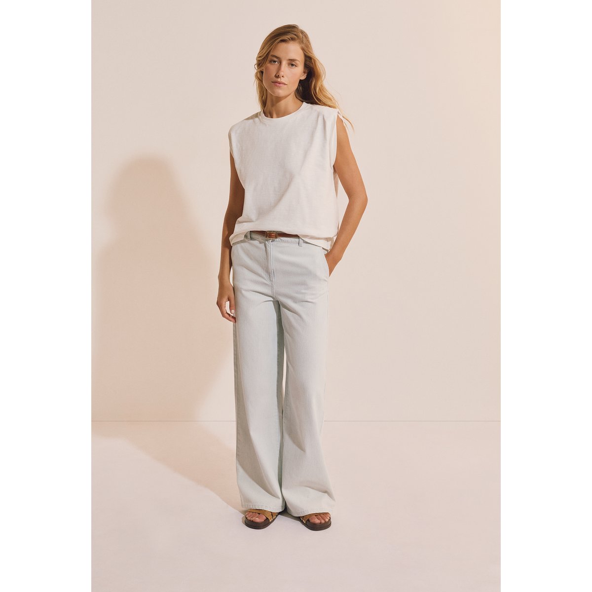 T-shirt sans manches en coton THEO TS blanc, ETAM