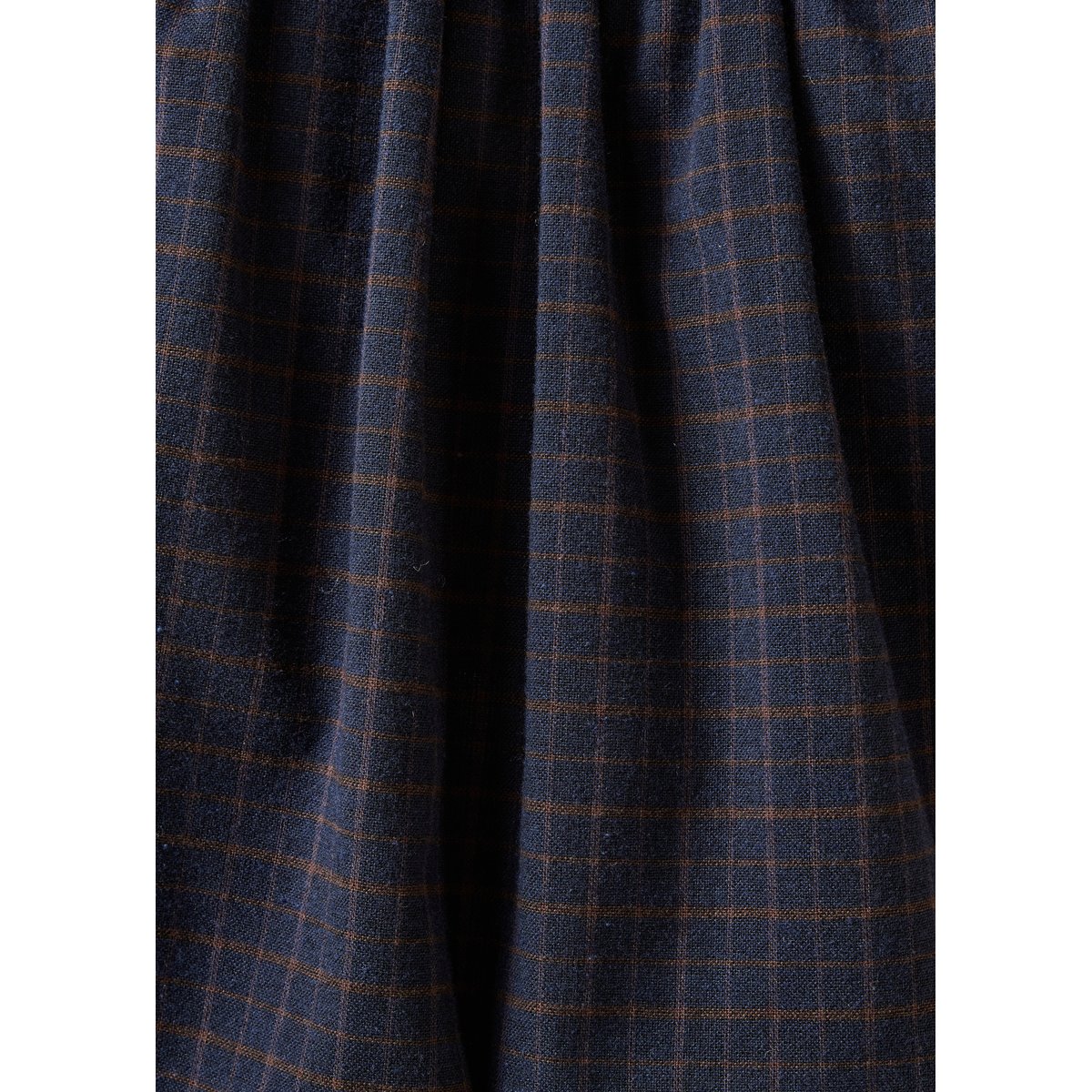 Chemise ample à carreaux en flanelle de coton marine, LA FEE MARABOUTEE