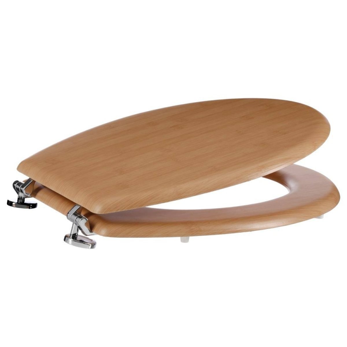 Abattant WC imitation bambou marron, ATMOSPHERA
