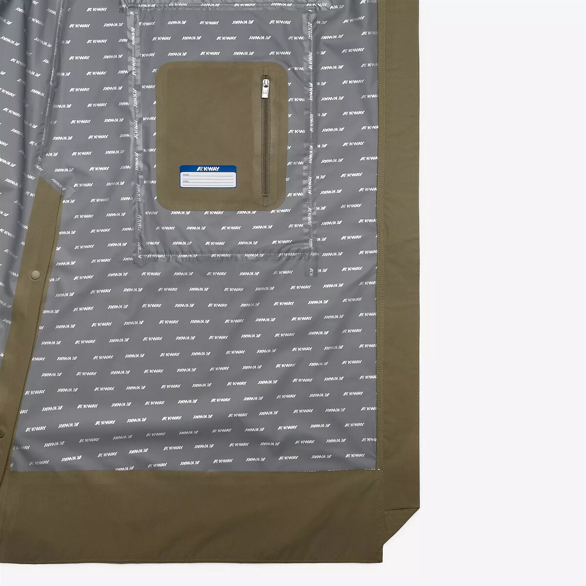 Parka longue à capuche, PERNILLA STRETCH DOT vert army, K-WAY