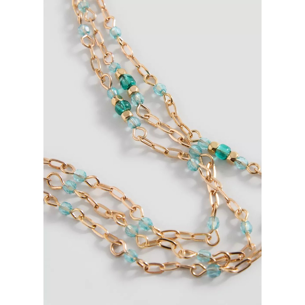 Collier multichaînes à perles or, MANGO TEEN