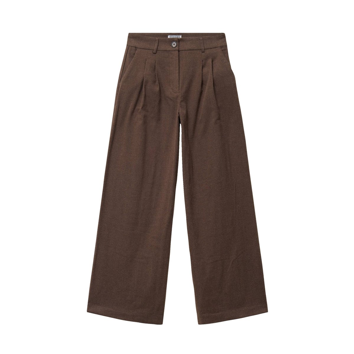 Pantalon large taille standard marron fonce, BONOBO