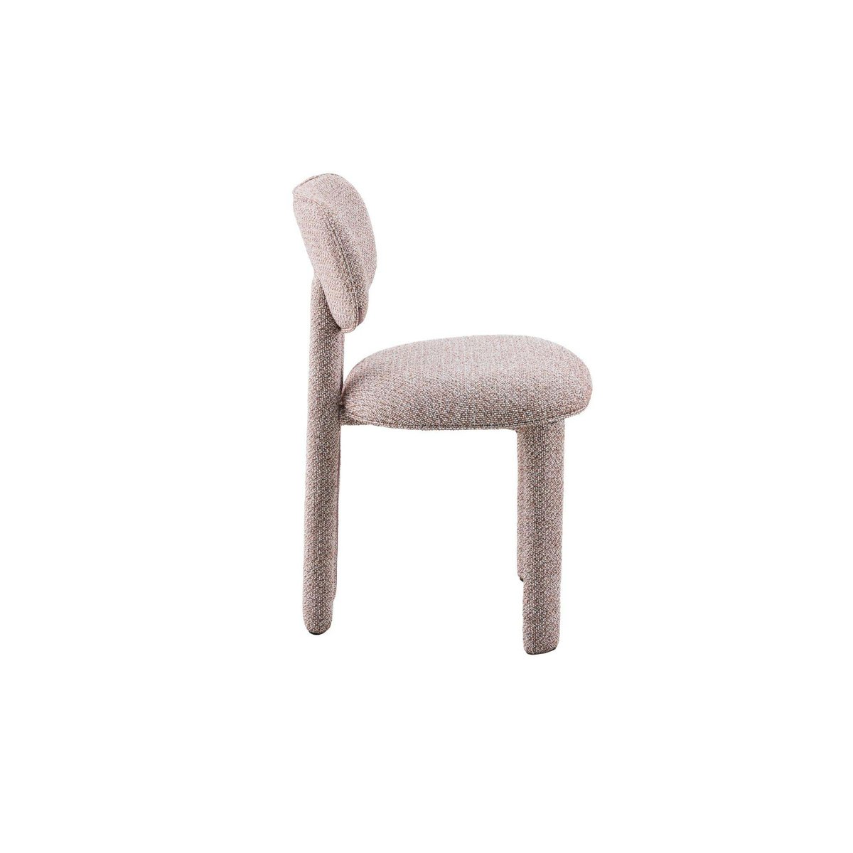 Chaise en tissu à pieds ronds (lot de 2) CORTINA rose, PIER IMPORT