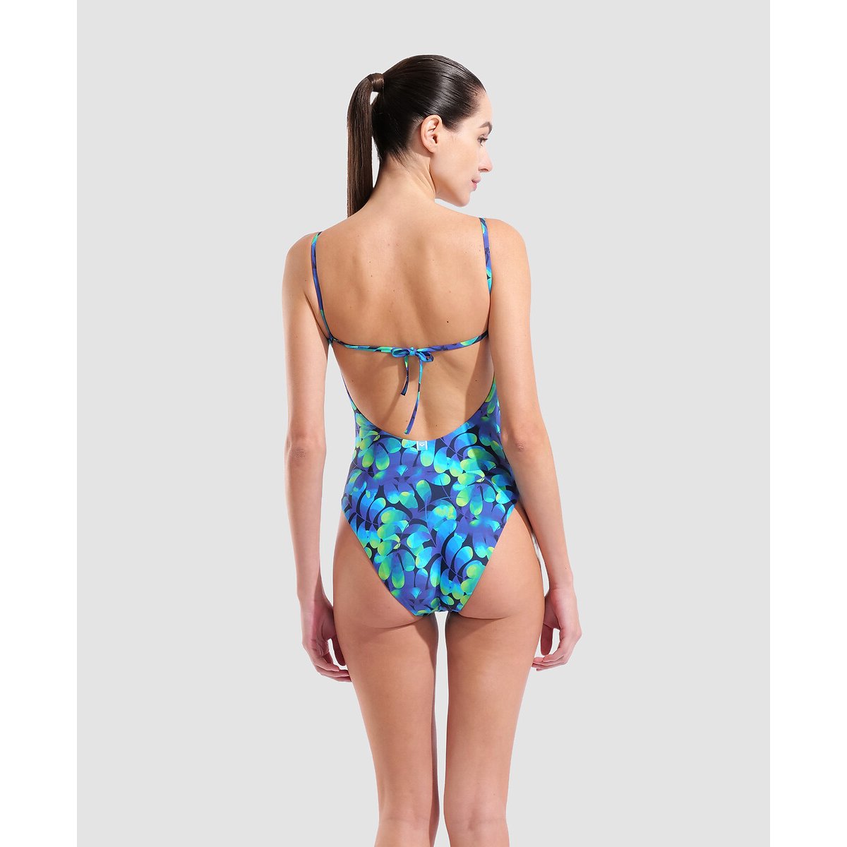 Einteiliger Badeanzug Beachwear grün/blau bedruckt, ARENA