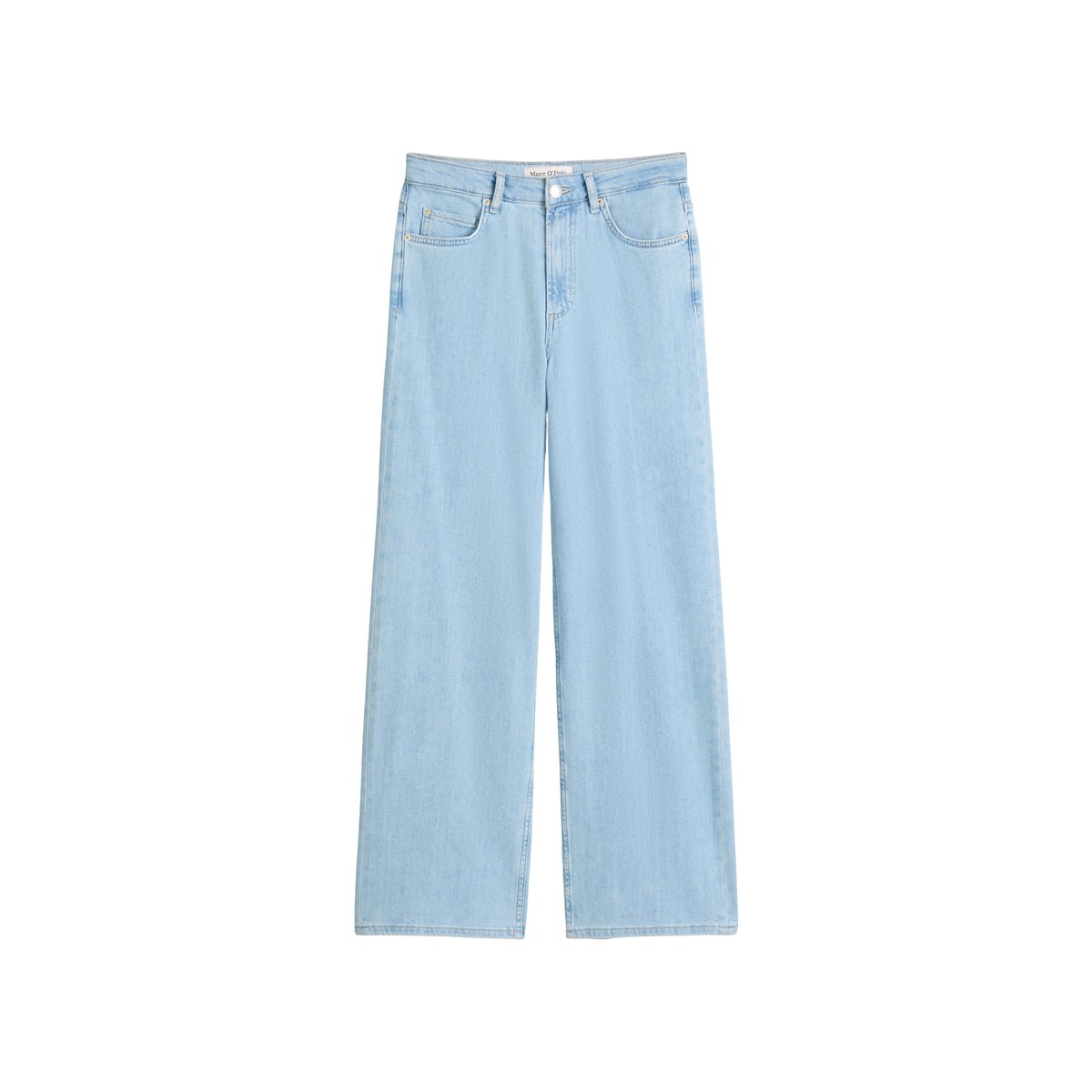 Jeans modèle Tolva large long en mélange de coton organique et de stretch bleu clair, MARC O'POLO