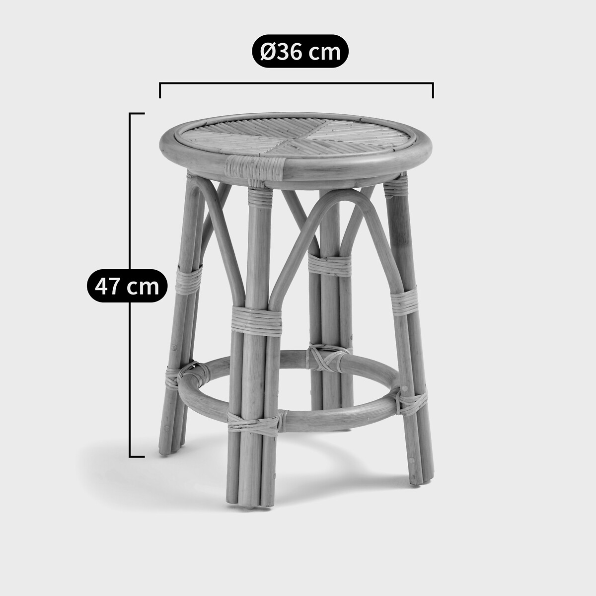Tabouret en rotin, Katni naturel, LA REDOUTE INTERIEURS