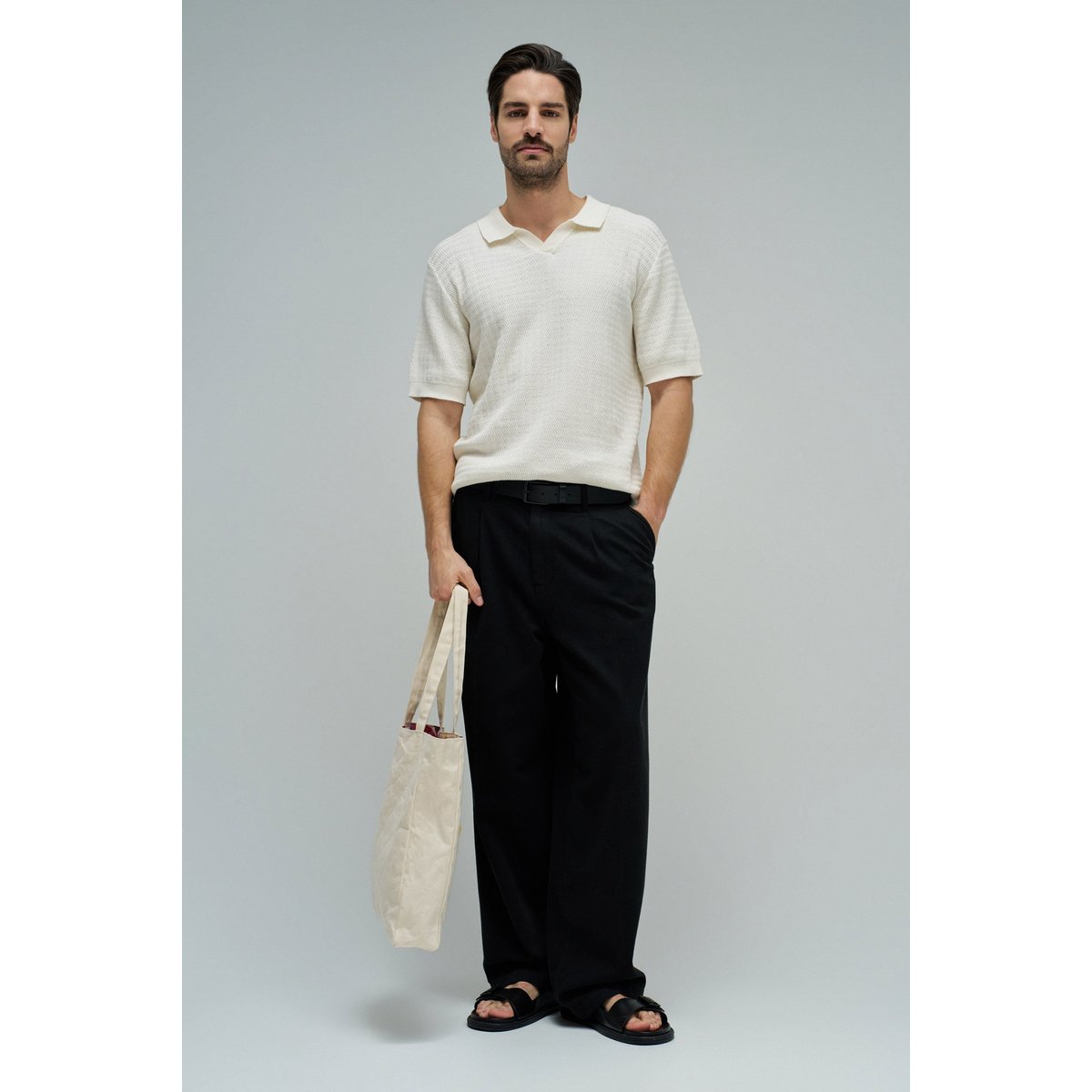 POLO EN MAILLE TRICOTÉE beige, SALSA JEANS