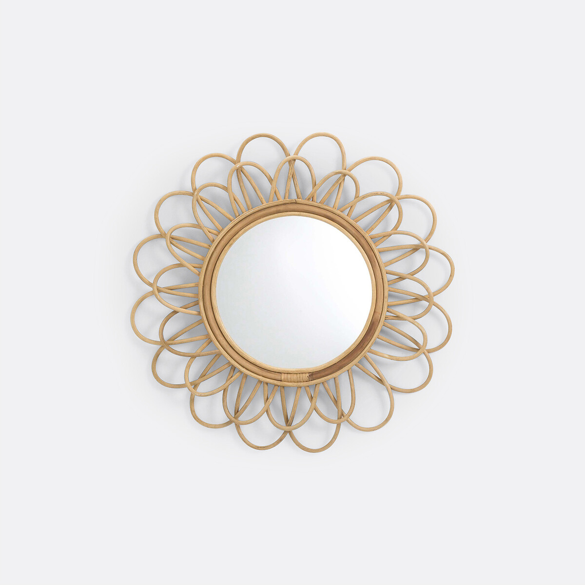 Miroir rotin forme fleur double Ø60 cm, Nogu naturel, LA REDOUTE INTERIEURS