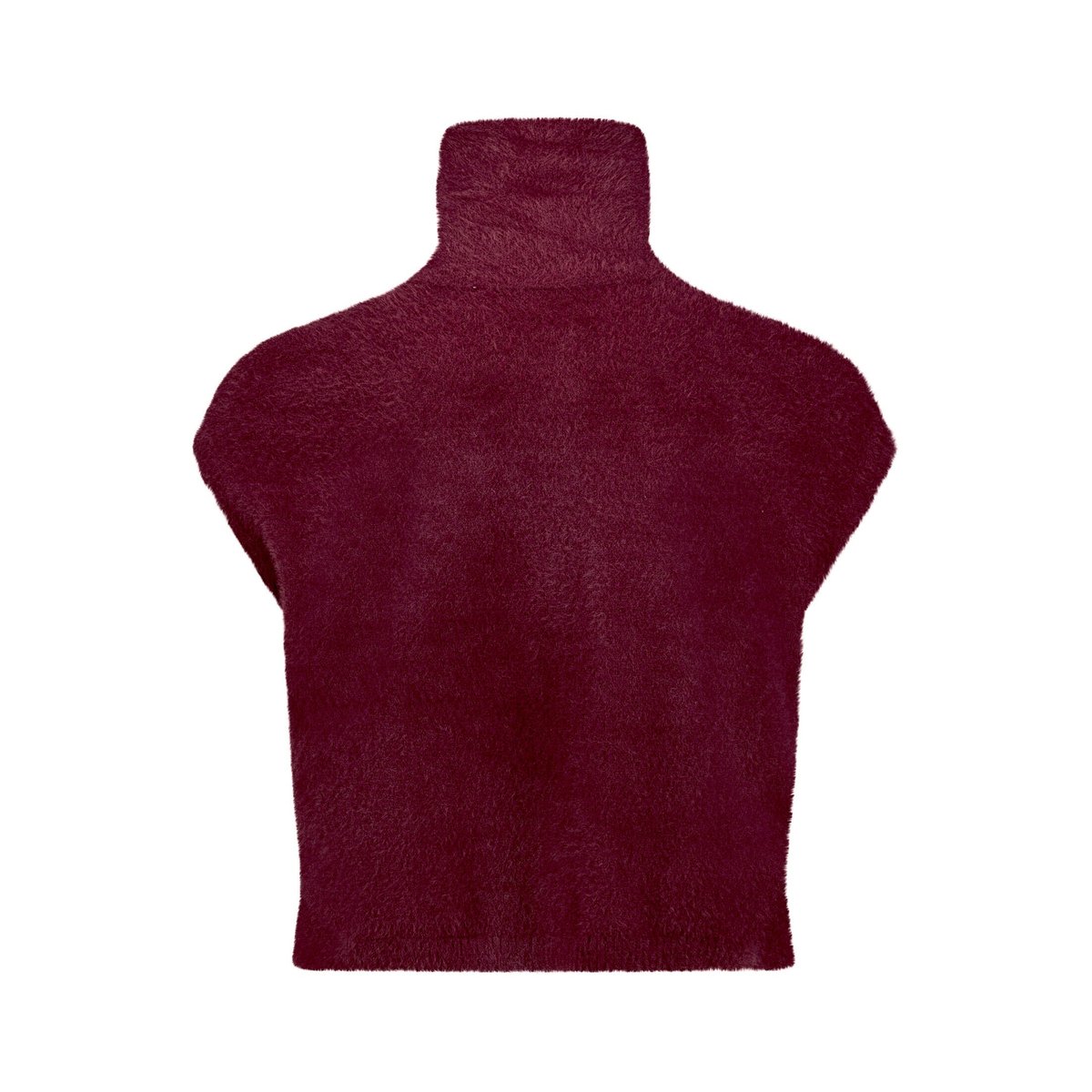 Veste sans manches en maille à fermeture zippée fall burgundy, BETTY & CO