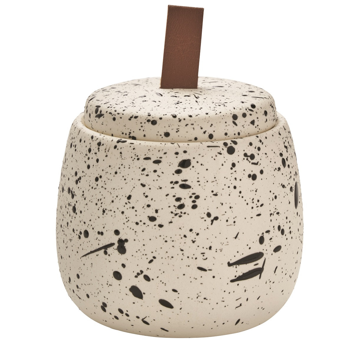Set salle de bain moucheté 5 pièces céramique DEMY blanc, GUY LEVASSEUR