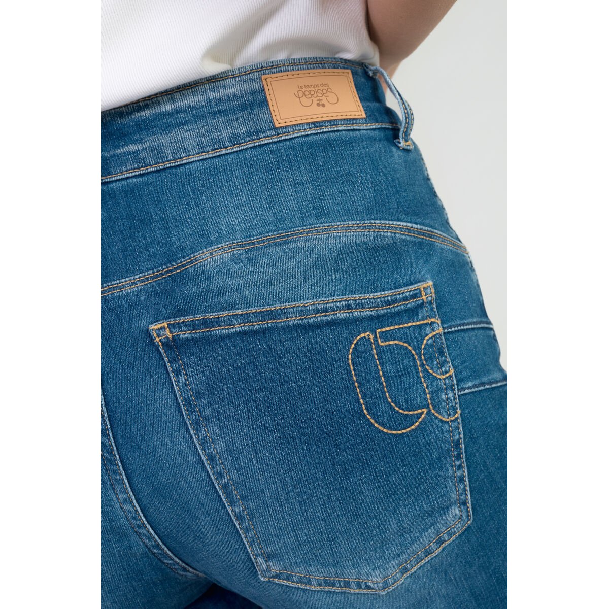 Jeans loose, large pulp wide leg , 7/8ème blue, LE TEMPS DES CERISES