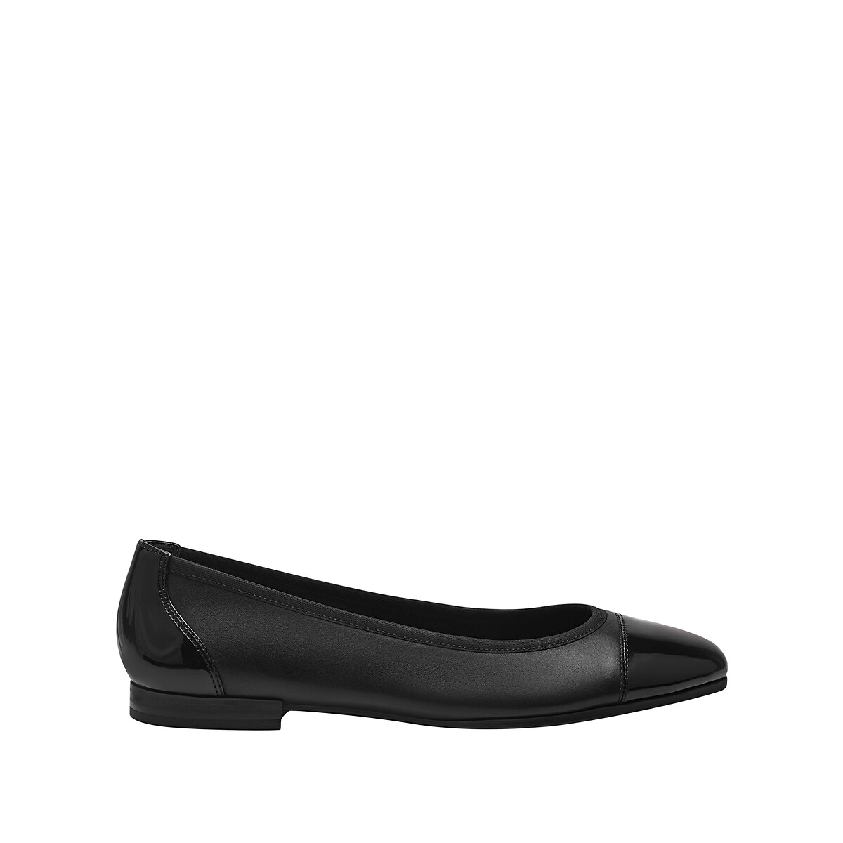 Ballerines en cuir noir, TAMARIS