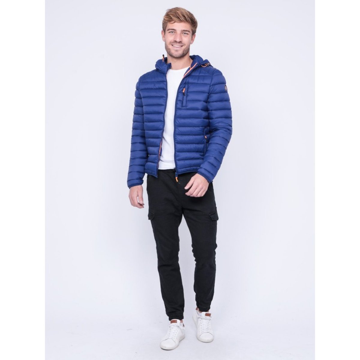 Doudoune Légère Capuche Zegel bleu, RITCHIE