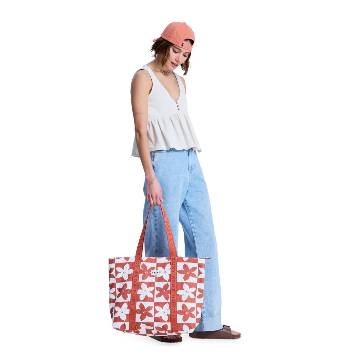 Tote bag GOLD DUST GIRL. orange ginger spice flora, ROXY