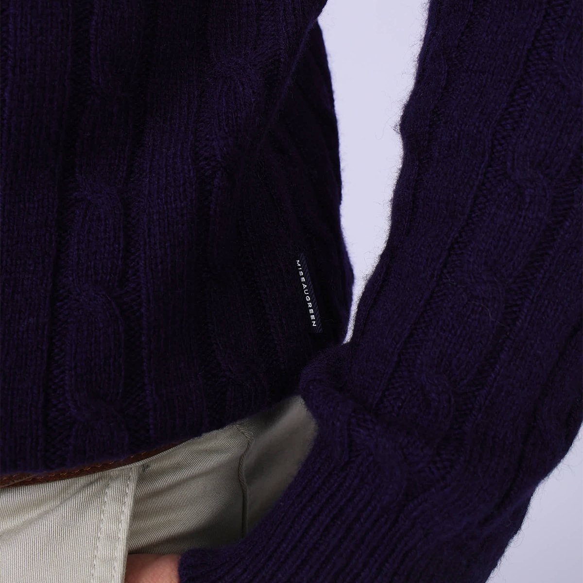 Pull torsadé Hector bleu marine, MISE AU GREEN