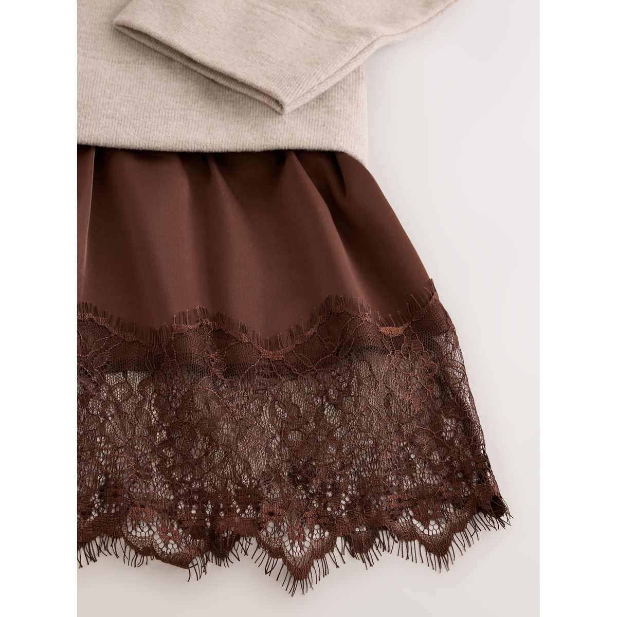 Robe 2-en-1 effet superposé maternité marron taupe, NEXT