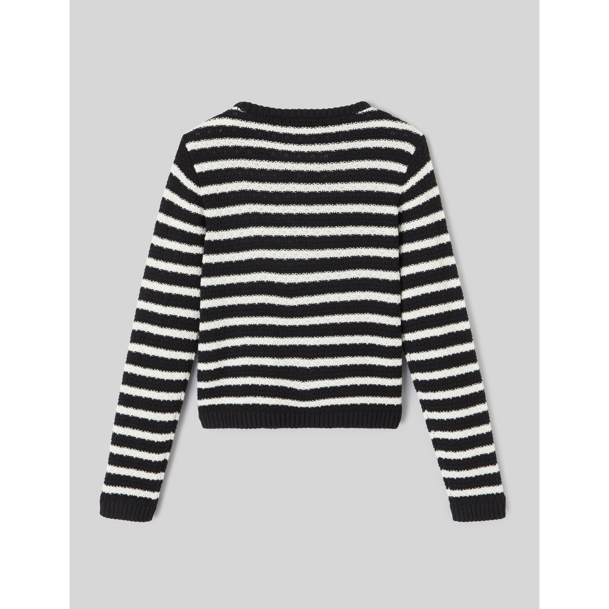Gilet boutonné rayé noir, BZB