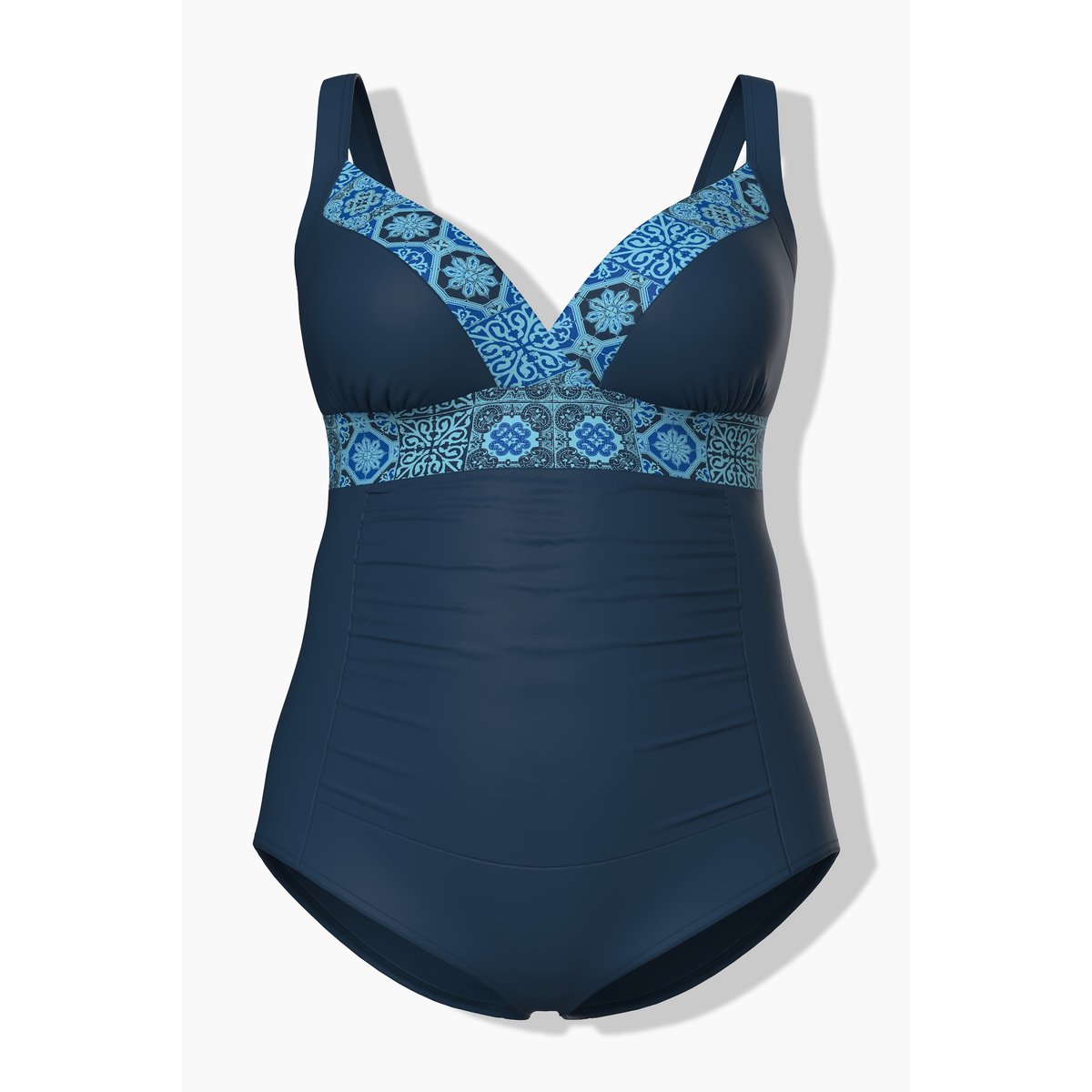 Maillot de bain à bonnets souples bleu foncé, ULLA POPKEN