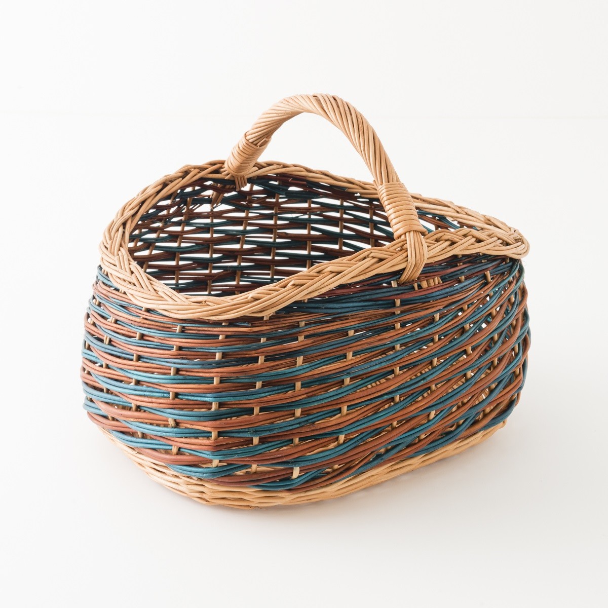 Panier de marché osier brun-vert, KOK