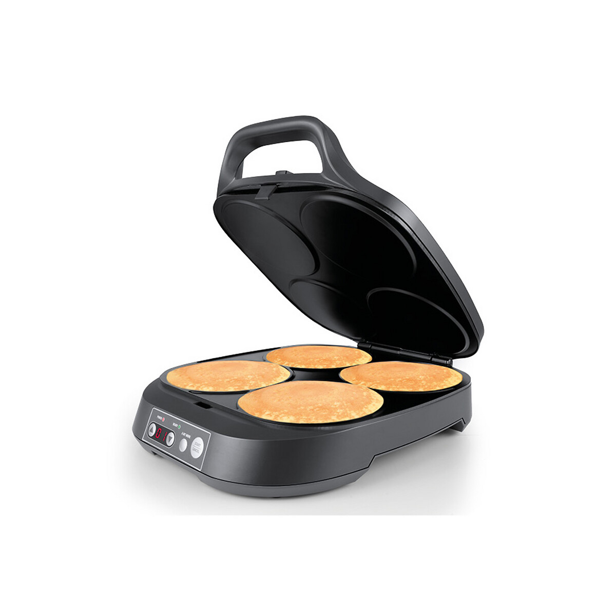 Máquina de panquecas e snacks, 4 concavidades, 4906FL, da Flama preto , FLAMA