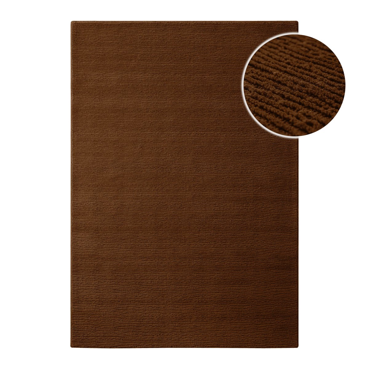 Tapis en laine avec relief , CASTELLO ONE marron, WECON HOME