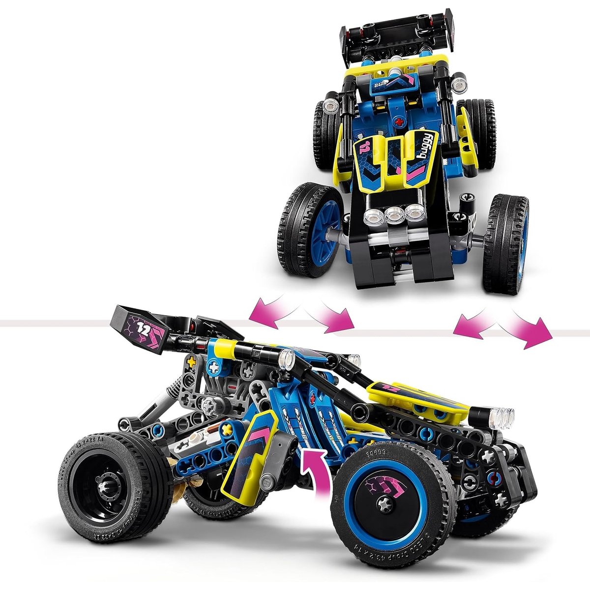 Le buggy tout-terrain de course multicolore, LEGO