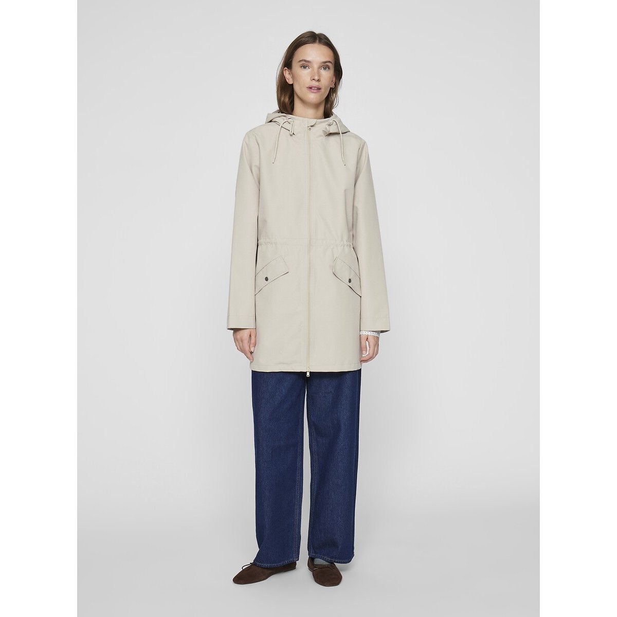 Hooded Parka light beige, VILA