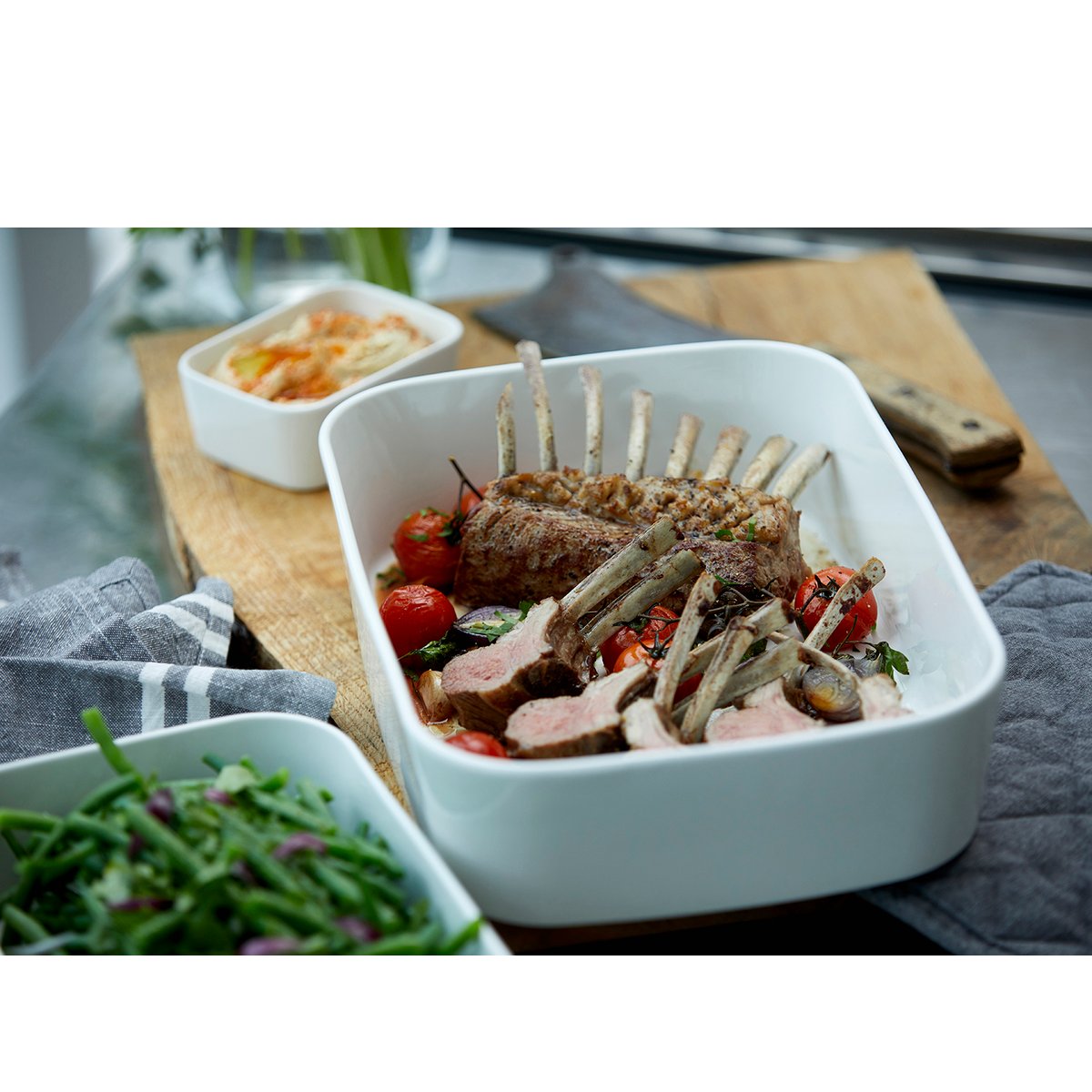 Plat de cuisson au four MODULA blanc, ROSTI