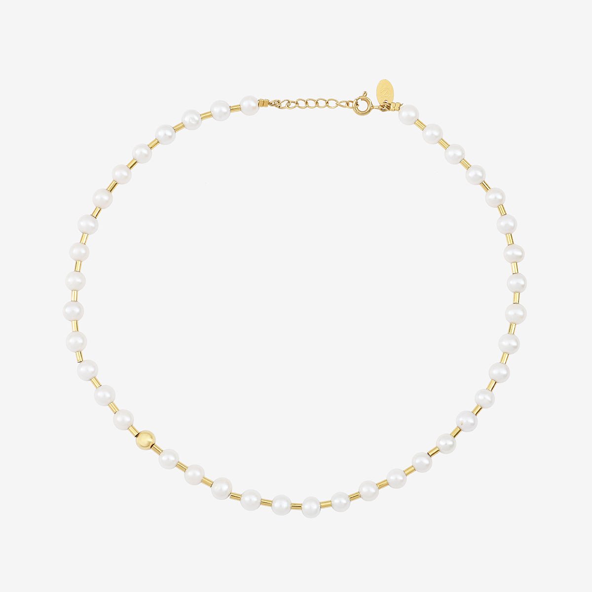 Collier doré blanc ø6 - kiara perle de culture blanc, CAROLINE NAJMAN